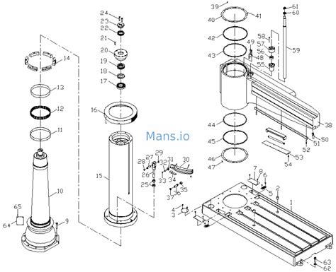 Jet J 1600r 5 230460v 3056 Column And Base Exploded View