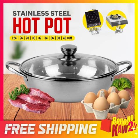 BKK 28cm Stainless Steel Multi Functional Hot Pot Shabu Soup Pot Periuk