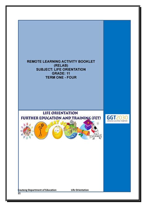 LIFE Orientation Relab Grade 11 Terms 1 4 Final Gauteng Department Of