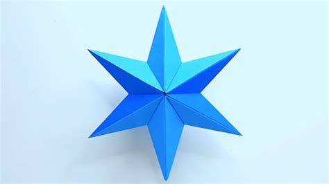 How To Make An Origami Star 3d 6 Pointed Youtube