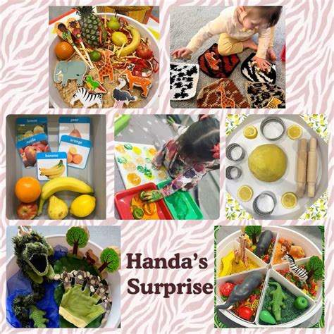 handas surprise themed play handas surprise eyfs tuff tray play