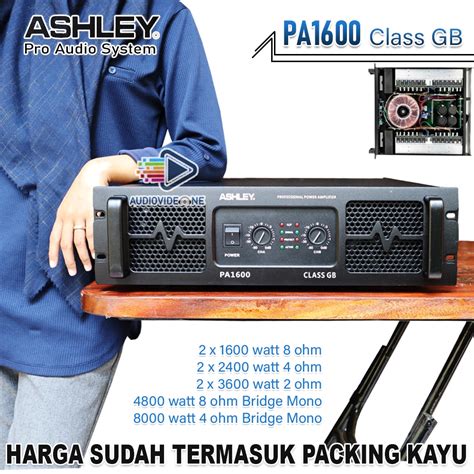 Jual Power Ashley Pa Power Amplifier Class Gb X Watt Ohm