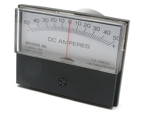 50 0 50 Amp Dc Analog Panel Meter 25 Inch