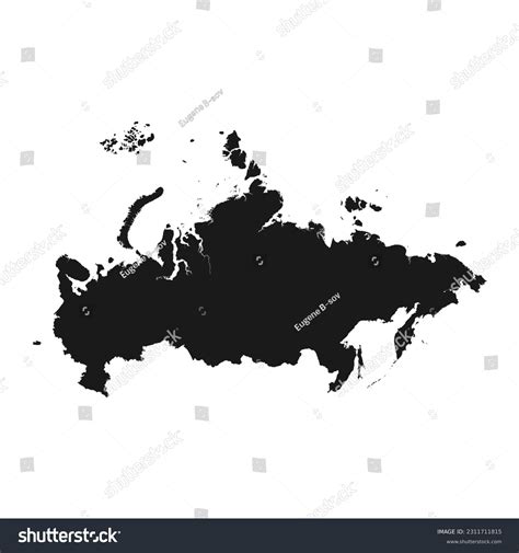 Highly Detailed Russian Federation Map Borders Stock Vector (Royalty ...