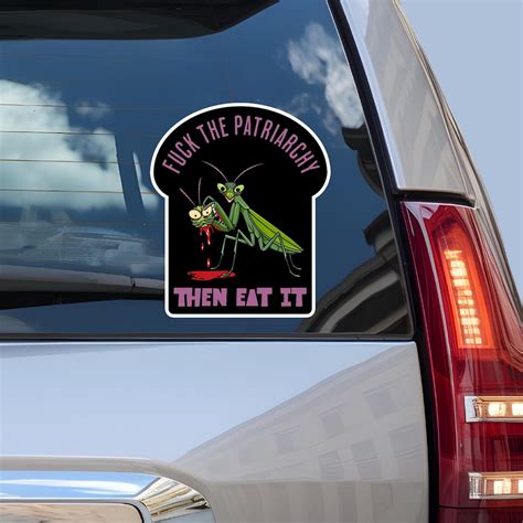 Fuck The Patriarchy Sticker Feminist Protest Decal Anti MAGA Bumper