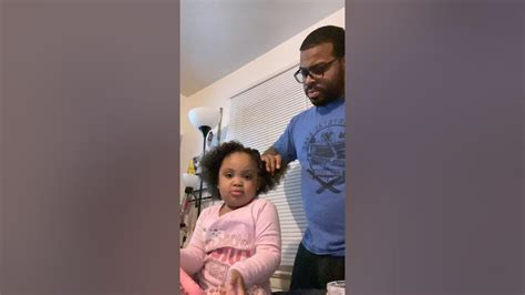 Black Dad Doing Daughters Hair Youtube