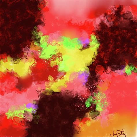 Colors In Crimson Red Colorful Abstract Digital Art By Joey Santiago