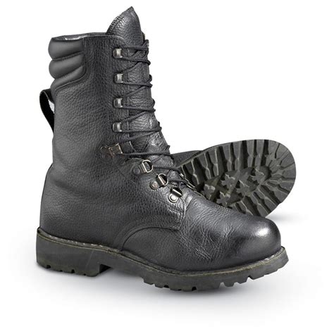 Used German Military Combat Boots, Black - 117421, Combat & Tactical Boots at Sportsman's Guide