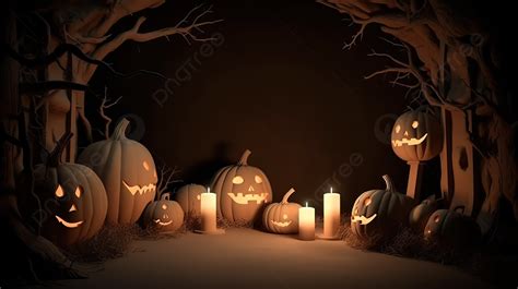 Animated Halloween Landscape With Room For Text In 3d Rendering Background Graveyard Tombstone