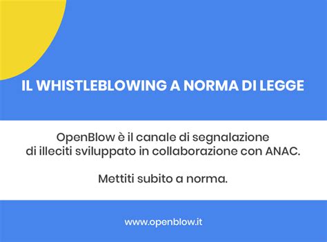 Report ANAC Sul Whistleblowing Openblow