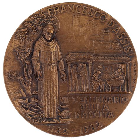 Medagliere Francescano Medaglia Di Ambrogio Consonni Del Per L