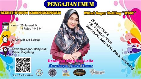 Live Pengajian Bersama Ning Umi Laila Di Kwangkengan Banyusidi