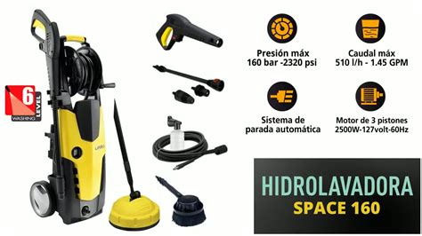 Hidrolavadora Con Cepillo Rotativo Space Lavorwash Youtube