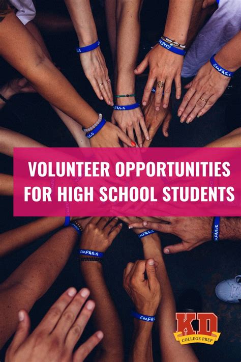 Volunteer Opportunities for High School Students | Student volunteer ...