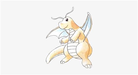 Dragonite Pokemon Original Artwork Dragonite 350x380 Png Download