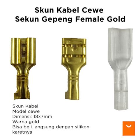 Jual Skun Kabel Cewe Sekun Gepeng Female Gold Skun Aja Jakarta