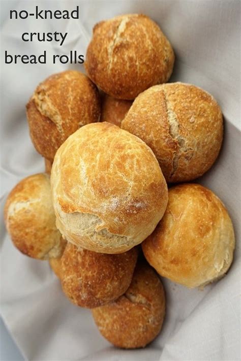 Homemade Crusty Bread Rolls With No Kneading Moorlands Eater Recipe