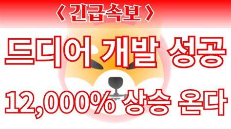 시바이누Shib 드디어 개발 성공 이제 곧 12 000 상승 온다 지금 당장 쓸어 담아야한다 시바이누코인