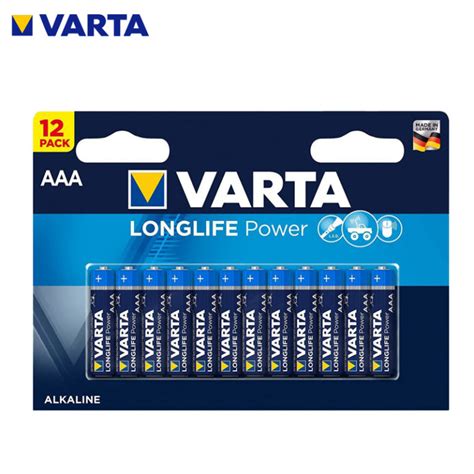 Pack Pile Alkaline Long Life Power Aaa Lr V Varta Egm