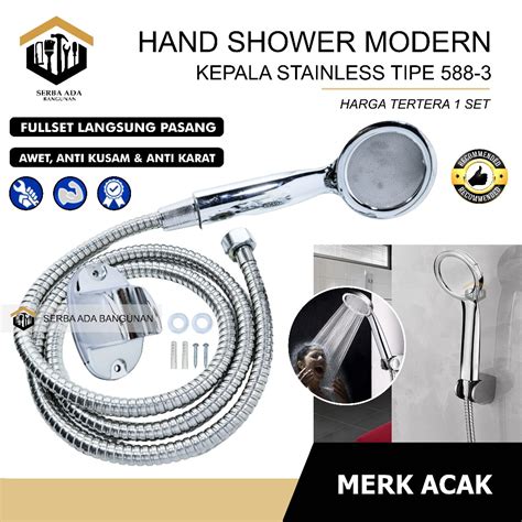 Jual Shower Mandi Simple Set Shower Head Set Kepala Shower Mandi