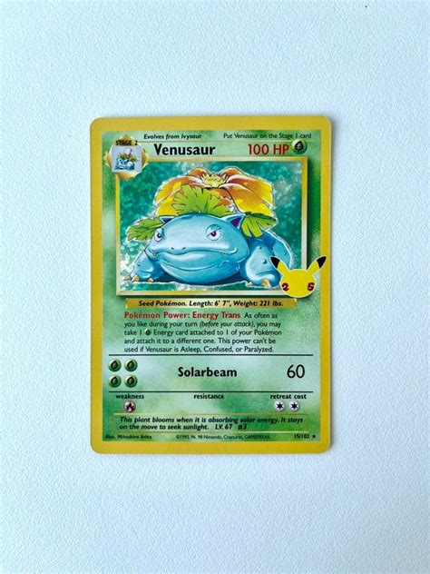 Holo Bleed Venusaur Th Anniversary Pokemon Celebrations Classic