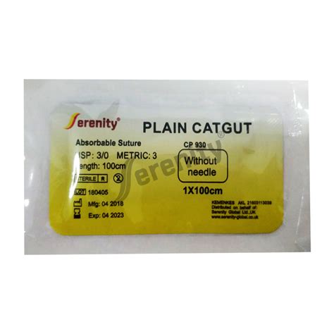 Serenity Plain Catgut Surgical Sutures Without Needle Syaf Unica