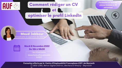 Formation comment rédiger un CV et optimiser le profil Linkedin AUF