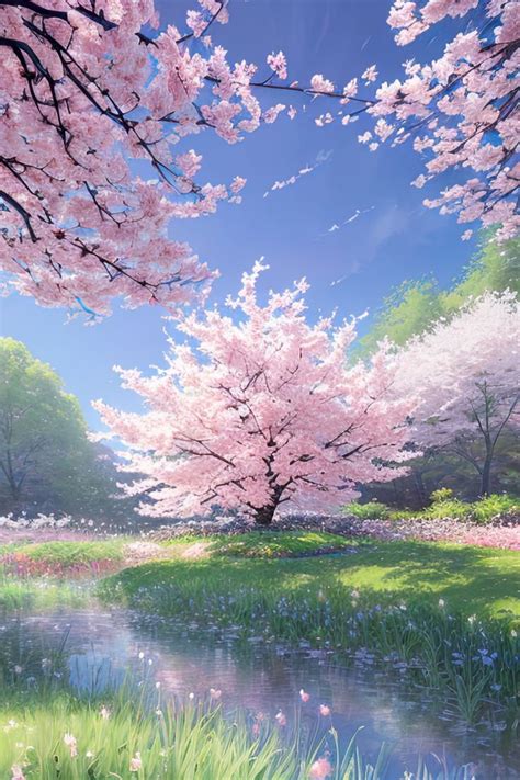 Majestic Sakura Stream Poster | Zazzle | Pretty landscapes, Pretty ...