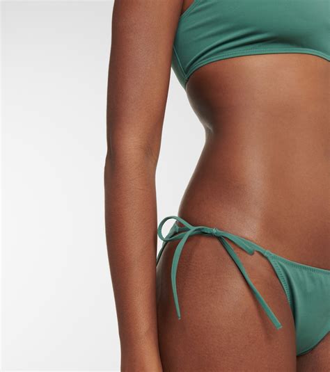 Maria Tie Side Bikini Bottoms In Green Ulla Johnson Mytheresa