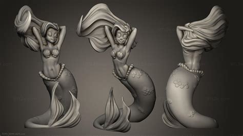 Toys Mermaid For D Toys D Stl Model For Cnc