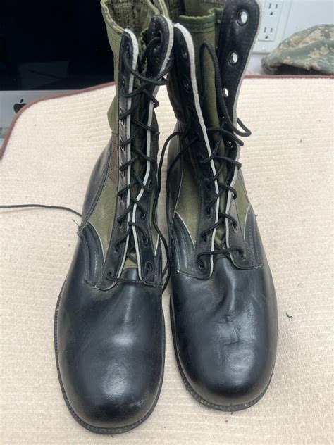 New Vintage 1968 Us Army Vietnam War Era Genesco Jungle Boots Size 10r Ebay