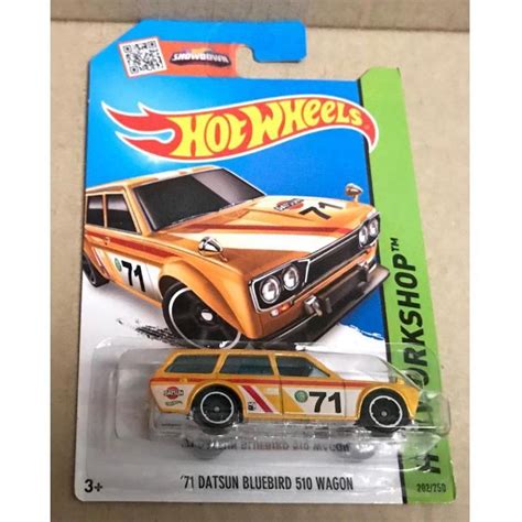 Hot Wheels Datsun Bluebird Wagon Blue Orange Datsun Bluebird Wagon Zamac