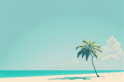 Premium Photo Minimal Summer Beach Landscape With Copy Space Blue Sky