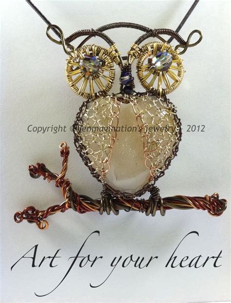 Wire Wrapped Owl Brooch And Pendant By Ienmaginations On Etsy 8000