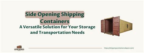 Side Opening Shipping Container: A Versatile Solution for Your Storage ...