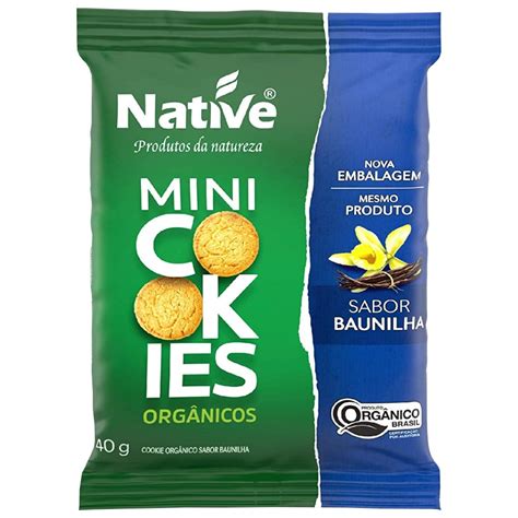 Mini Cookies Orgânicos Baunilha 40g Native