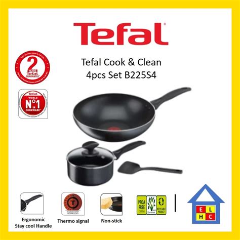 11 11 SALE Tefal Cook Clean 4 Piece Non Stick Cookware Set B225S4