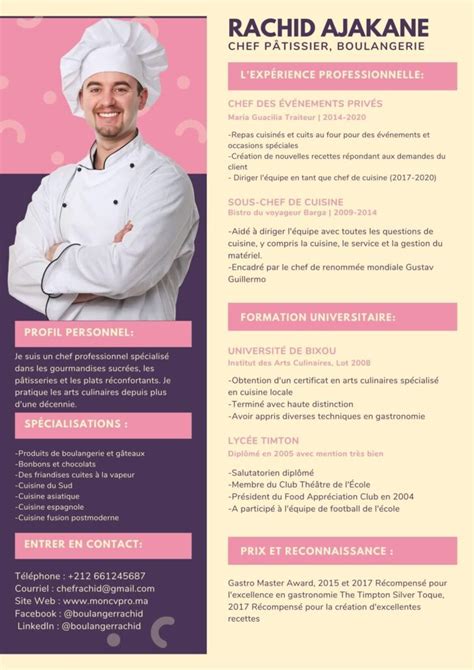 Exemple De Cv Chef P Tissier Boulangerie Moncvpro