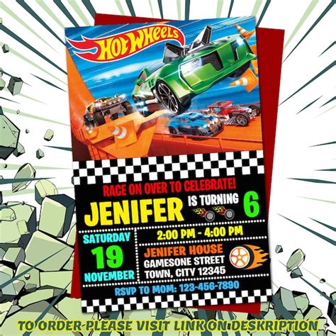 Hot Wheels Party Etsy