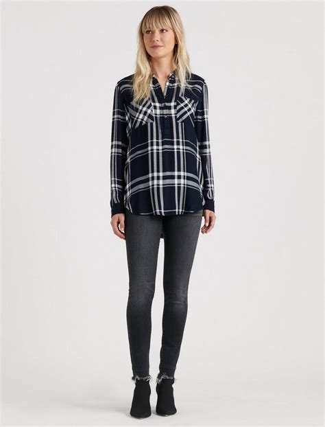 Plaid Tunic Top Lucky Brand