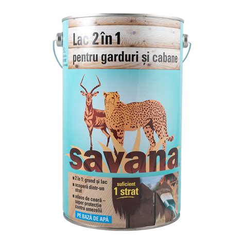 Lac Pentru Lemn Savana 2 In 1 Garduri Si Cabane Teak 5 L MatHaus