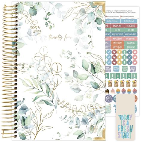 Bloom Daily Planners 2024 Hard Cover Planner 55 X 825 Eucalyptus