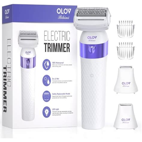 Olov Bath Body Cordless Wetdry Groomer Hair Electric Shaver Bikini Trimmer Waterproof Razo