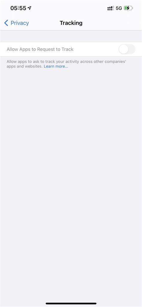 Allow Apps To Request To Track Greyed Out