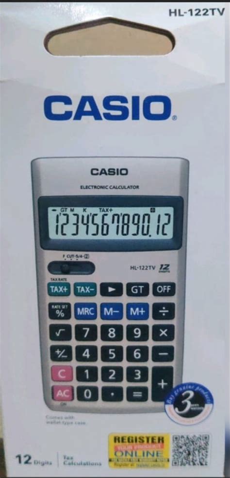 White Trendy Casio Electronic Calculator Calculator Model Number