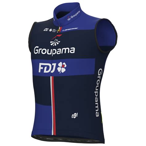 Groupama Fdj Wind Vest Red Dark Blue White