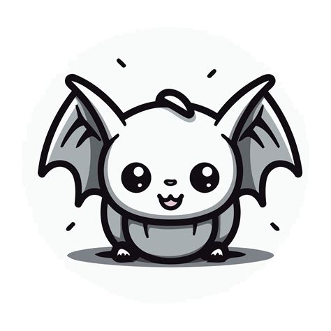 Cute Bat Cartoon Mascot Character. Vector Illustration. 33230070 Vector ...