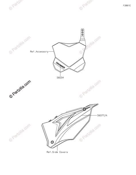 Kawasaki Motorcycle Oem Parts Diagram For Decals Drfnn