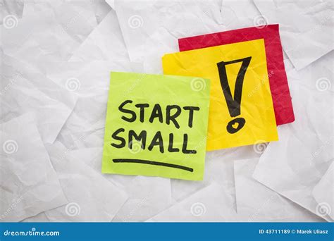 start small advice stock photo image