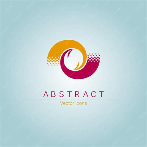 premium vector abstract logo design circular design arranged